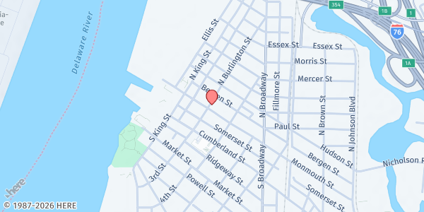 Map showing Potters House Assembly of God at 301 Monmouth Street, Gloucester City, NJ