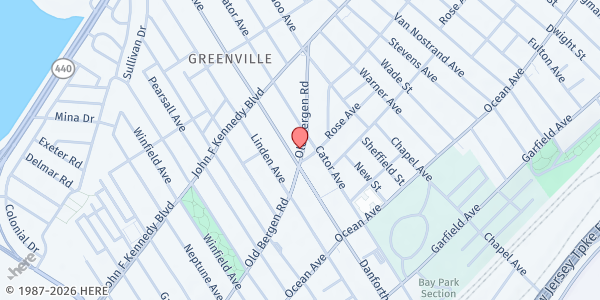 Map showing Triangle Park Comm Ct /Jersey City Episcopal CDC at 247 Old Bergen Road, Greenville, NJ