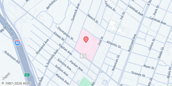 Map showing First Assembly of God - Impact Ministries of SJ at 30 Prospect Avenue, Hackensack, NJ