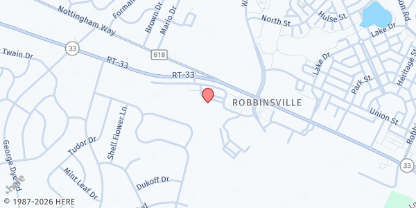 Map showing Mobile Meals of Hamilton Township, Inc. Office at 2277 Rte. 33 Suite 404, Hamilton Square, NJ