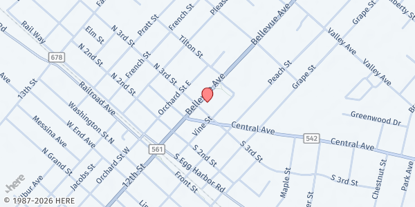 Map showing Hammonton Family Success Center (atlanticare) at 326 Bellevue Avenue, Hammonton, NJ