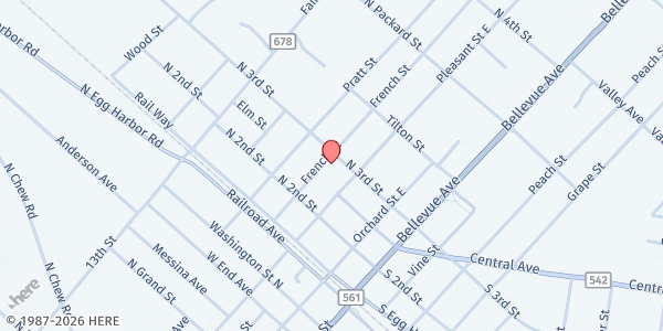 Map showing Hope Exists Foundation Inc - Hammonton at 226 French Street, Hammonton, NJ