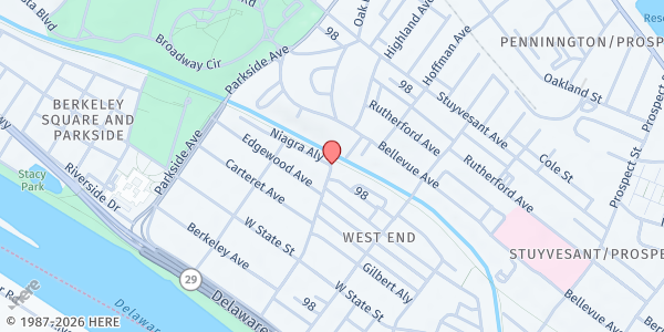 Map showing Chosen Generation Church - Alternate Distribution Site at North Overbrook Avenue, Hanover Academy, NJ