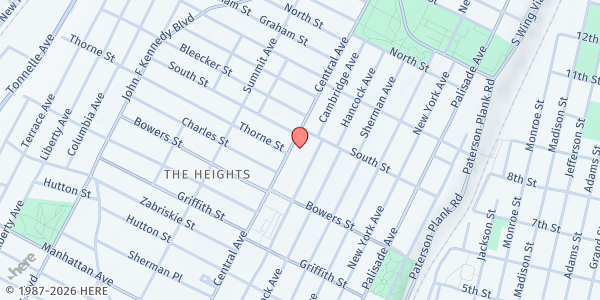 Map showing Sneaker Room - The Heights at 410 Central Avenue, The Heights, NJ