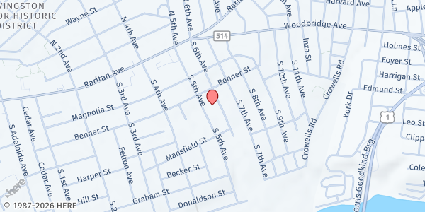 Map showing Highland Park Community Food Pantry at 220 S. 6th Ave., Highland Park, NJ