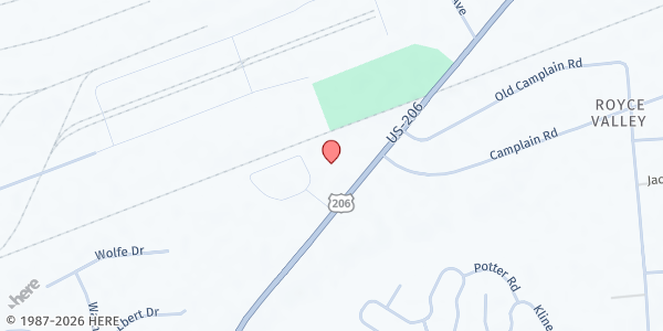 Map showing Feeding Hands Pantry at 186 Route 206, Hillsborough, NJ