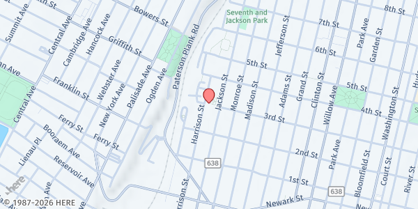 Map showing Fresh by Ujamaa - Harrison Gardens (Hoboken) at 311 Harrison St, Hoboken, NJ
