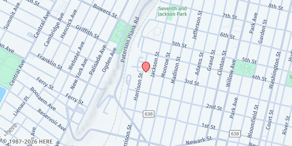 Map showing Fresh by Ujamaa - Harrison Gardens (Hoboken) at 311 Harrison St, Hoboken, NJ