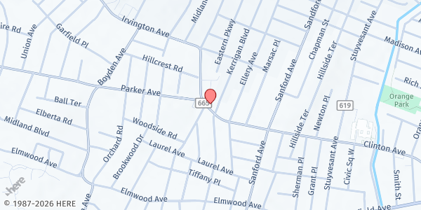 Map showing Church Women United Food Pantry at 1240 Clinton Ave, Irvington, NJ