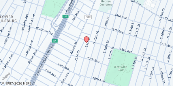 Map showing Irvington Neighborhood Consortium at 346 16th Avenue, Irvington, NJ