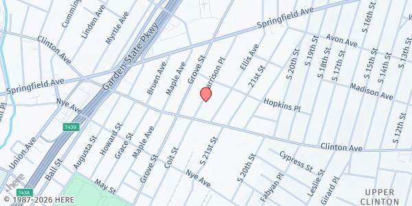Map showing Seed Time Outreach, Inc - Main Location at 98 Harrison Place, Irvington, NJ