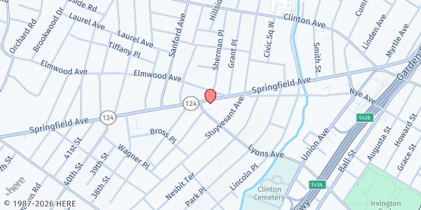 Map showing WATCH ME PLAY GROW and LEARN - Springfield Avenue at 1219 Springfield Avenue, Irvington, NJ