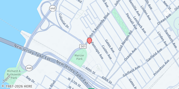 Map showing Cityline Church at 1510 Kennedy Boulevard, Jersey City, NJ