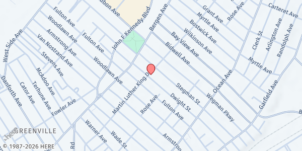 Map showing Friends Of Lifers Youth Corp. at 152 Martin Luther King Dr, Jersey City, NJ