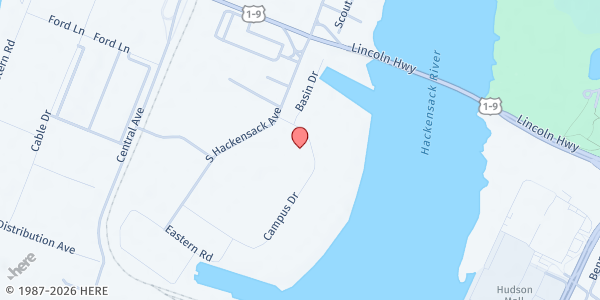 Map showing NJ Reentry Corp Training Center at 195 Campus Drive, Kearny, NJ