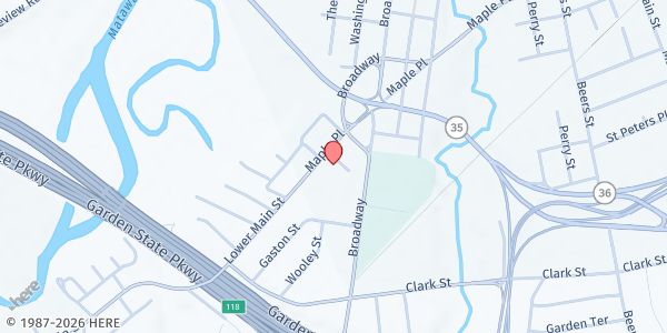 Map showing St. Joseph Church - SVDP Pantry at 376 Maple Place, Keyport, NJ