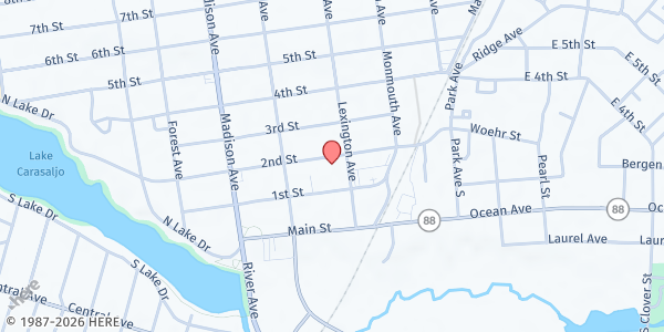 Map showing Family Food Relief of NJ - Lakewood at 575 Prospect St. # 264, Lakewood, NJ