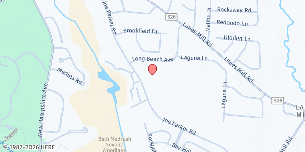 Map showing Tiferes Chaya at 431 Joe Parker Road, Lakewood, NJ