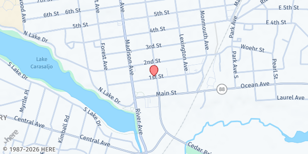 Map showing Wellpoint - Fulfill Mobile Pantry at 100 Clifton Avenue, Lakewood, NJ