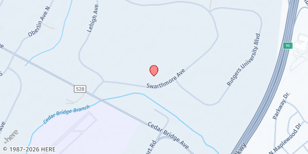 Map showing Yeshiva Toras Menachem at 1990 Swarthmore Avenue, Lakewood, NJ