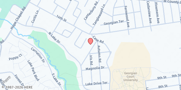 Map showing Zichron Shneur at 280 Oak Knoll Road, Lakewood, NJ