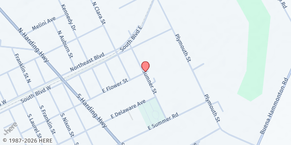 Map showing Spanish Community Center at 303 Sumner Street, Landisville, NJ