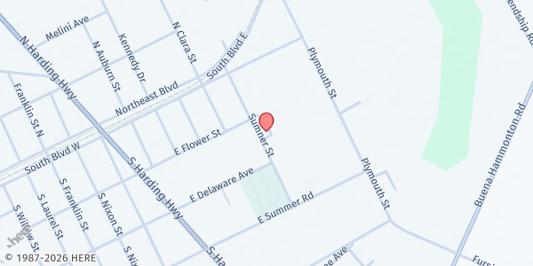 Map showing Spanish Community Center at 303 Sumner Street, Landisville, NJ