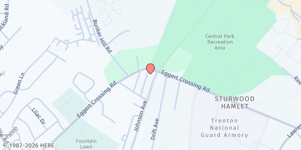 Map showing Lawrenceville Neighborhood Center at 295 Eggert Crossing Road, Lawrence Township, NJ