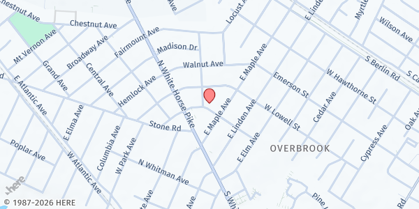 Map showing St. Vincent DePaul Society Our Lady of Guadalupe Conference at 100 South Avenue, Lindenwold, NJ