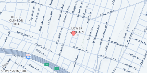 Map showing 21st Century - Lower Clinton Hill at 724 Hunterdon Street, Lower Clinton Hill, NJ
