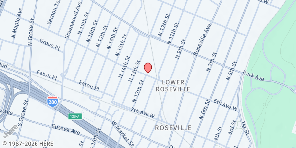 Map showing CHURCH OF MEN AND WOMEN OF VALOR at 347 6th Avenue West, Lower Roseville, NJ