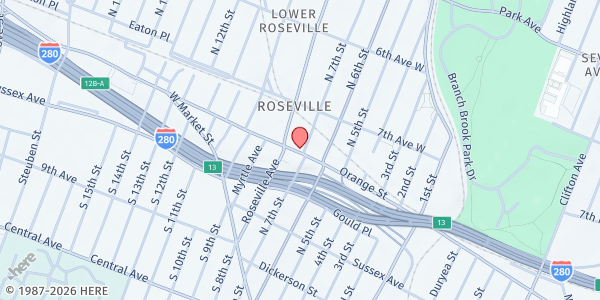 Map showing New United Neighbors Development Corp. - Newark at 491 Orange Street, Lower Roseville, NJ