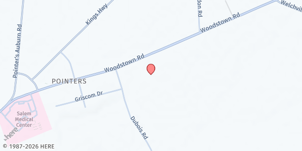 Map showing First Assembly of God - Hands of Love Pantry at 430 New Jersey 45, Mannington Township, NJ