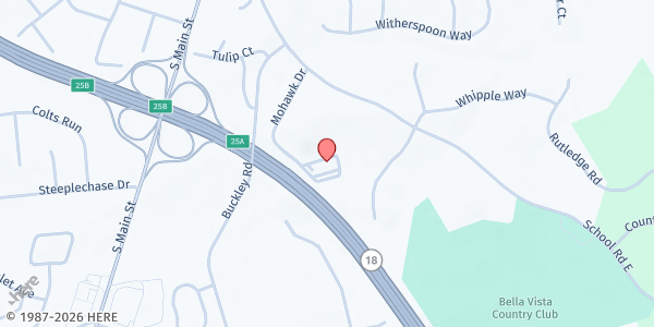 Map showing The Church in Marlboro at 15 Mohawk Dr, Marlboro, NJ