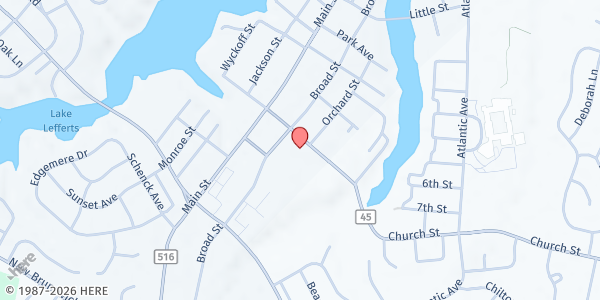 Map showing Matawan Community Food Pantry at 201 Broad Street, Matawan, NJ