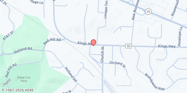Map showing Calico Cat Pantry at 96 Kings Highway, Middletown Township, NJ
