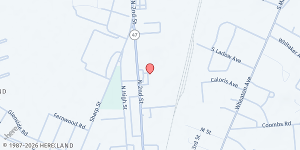 Map showing Joy of Life Adult Day Center at 1701 N. Second Steet, Millville, NJ