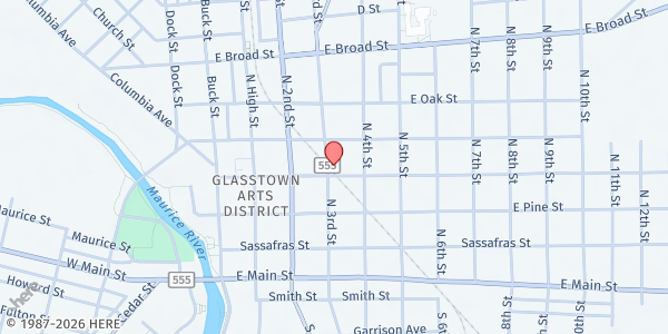 Map showing Rise and Shine Ministries - Millville at 301 North 3rd Street, Millville, NJ