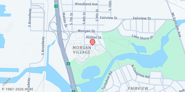 Map showing Community Meadows Apartment at 836 Olive Street, Morgan Village, NJ