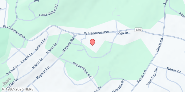 Map showing HOMELESS SOLUTIONS INC. - Morristown Office at 540 W. Hanover Ave, Morristown, NJ