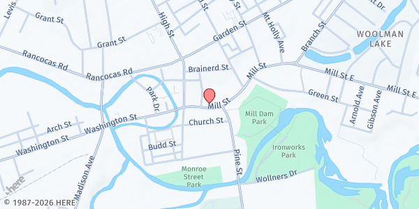Map showing Beacon of Hope - Mount Holly at 41 Mill Street, Mount Holly, NJ