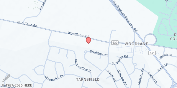 Map showing Oaks Integrated Care - Mt. Holly at 770 Woodlane Road, Mount Holly, NJ