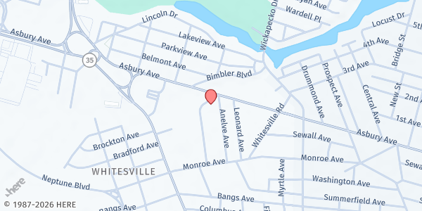 Map showing FPC Food Outreach - Neptune at 142 Oxonia Avenue, Neptune, NJ