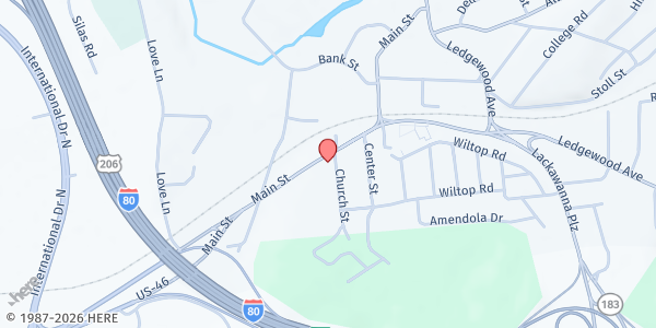 Map showing St Michael's Roman Catholic Church at 4 Church Street, Netcong, NJ