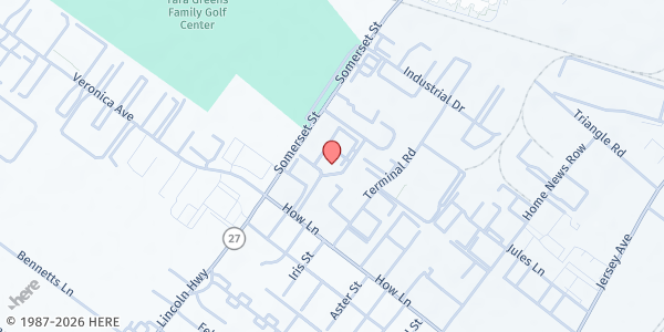 Map showing Middlesex County Board of Social Services - New Brunswick at 181 How Lane, New Brunswick, NJ