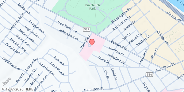 Map showing Saint Peter's Family Health Center - The Market at Saint Peter's at 254 Easton Avenue, New Brunswick, NJ