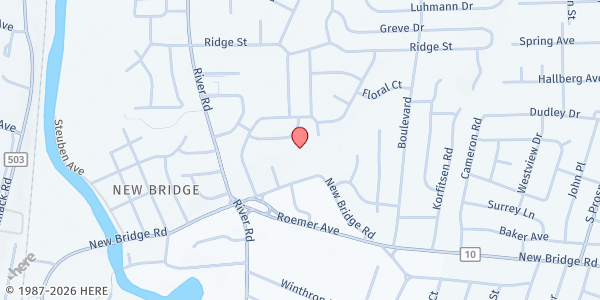 Map showing Church of the Ascension Food Pantry at 256 Azalea Drive, New Milford, NJ