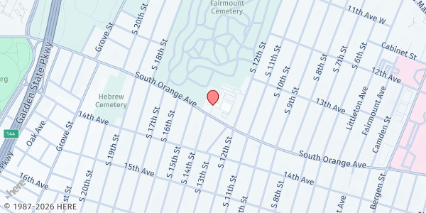 Map showing Lights On Program at 403 South Orange Ave, Newark, NJ