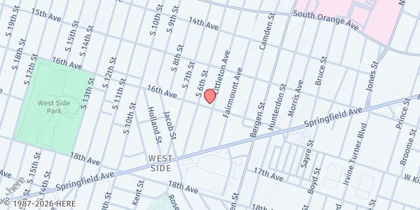 Map showing Revival Temple at 81-85 16th Ave, Newark, NJ