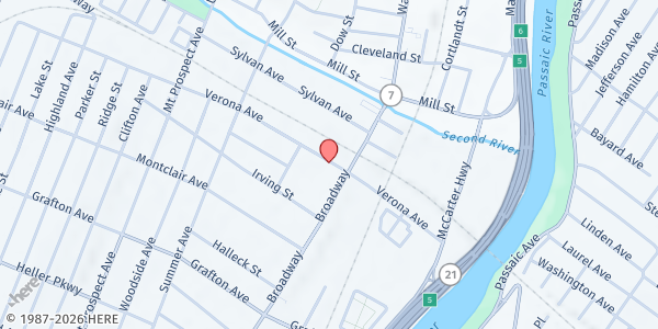 Map showing The Rock Community Center of Newark at 88-90 Verona Ave, Newark, NJ